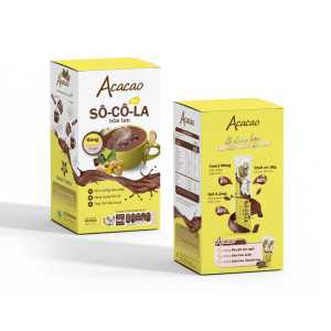 Bột Sô-Cô-La Acacao Hòa Tan Vị Gừng Uống Liền Dinh Dưỡng Bột Sô-Cô-La Hương Thơm Cay Nhẹ - Hộp 286g