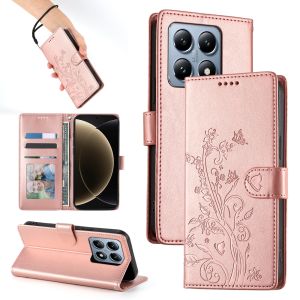 Ốp cho Xiaomi mi 15t 14t 13t 12t 11t Pro / Mi 15 14 13 12 Pro / Mi 13 12 11 Lite 5g NE Hoa May Mắn Ốp Nắp gập Có Khe Cắm Thẻ Ví da nam châm