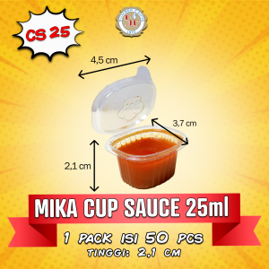 Cup Mika Pudding Agar Saos Jelly Tutup Sambung isi 50 Pcs/ 25ml 35ml 60ml 70ml 90ml 100ml / FOOD GRADE