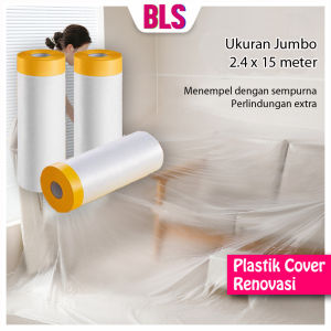 Plastik Renovasi Penutup Furniture Cover Mobil Dengan Perekat | Covering Film Masking Tape
