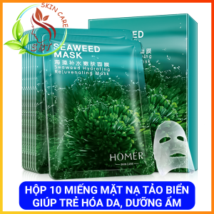 Hộp Chứa 10 Miếng Mặt Nạ Giúp Làm Trẻ Hóa Da Chiết Xuất Tảo Biển HOMER – Dưỡng Ẩm Se Khít Lỗ Chân Lông Làm Săn Chắc Da Dưỡng Sáng Da