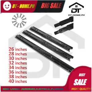 (PER PAIR) Drawer Guide Full Extension Ball Bearing Heavy Duty (26 inches to 40 inches)