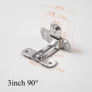 【Free Screws】90° /180° Door Latch Lock knob Heavy Duty Anti-theft Stainless Steel Safety Hasp Door Pet cage door padlock for Slide Gate Lock Outdoor Steel Metal Gate Lock