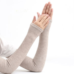 Tối giản cashmere ấm tay áo mềm mại ấm cúng ấm đan tay áo dài Phụ nữ mùa thu mùa đông ngón coldproof tay áo