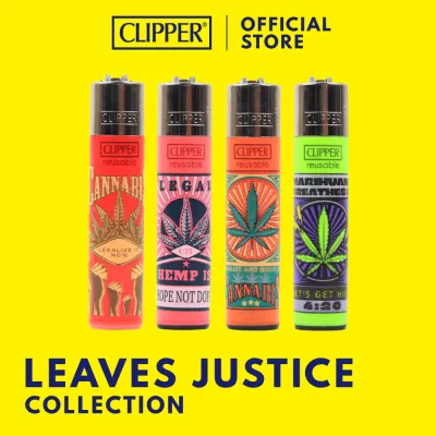 ไฟแช็ค คลิปเปอร์ Clipper Lighters Leaves Justice ไฟแช็คเติมแก๊สได้ เปลี่ยนหินไฟได้ แรงสู้ลม พกพาสะดวก