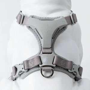SPUTNIK Ultra Explore Harness | Adjustable Reflective Padded Pet Chest Harness | Black / Gray | XS–L