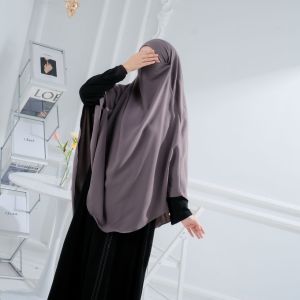 Ziyah.Id - French Khimar Cadar Wanita Series Hitam Jet Black Jumbo