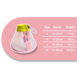 Hamshmoc vật nuôi E cổ áo góc nhìn rộng thoáng khí nhẹ điều chỉnh được vải cotton cho Chó mèo