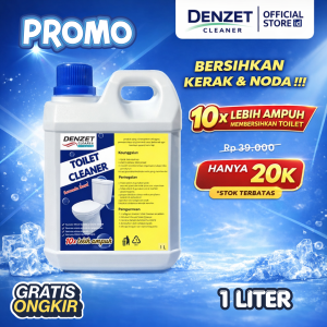 DENZET Pembersih Toilet 1 Liter | Cairan Pembersih WC Ampuh Penghilang Kerak & Noda Membandel