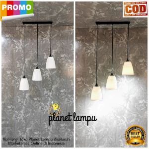 MURAH KAP LAMPU GANTUNG HIAS 3 IN 1  MINIMALIS CAFE PLAFON ATAP DEKORASI RUANG TAMU VINTAGE MODERN
