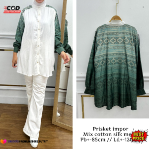 murah kemeja wanita prisket import trendy