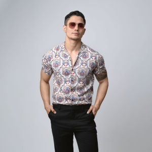 VENGOZ Kemeja Printing Hawai Pria - Florentz Casual Shirt SS
