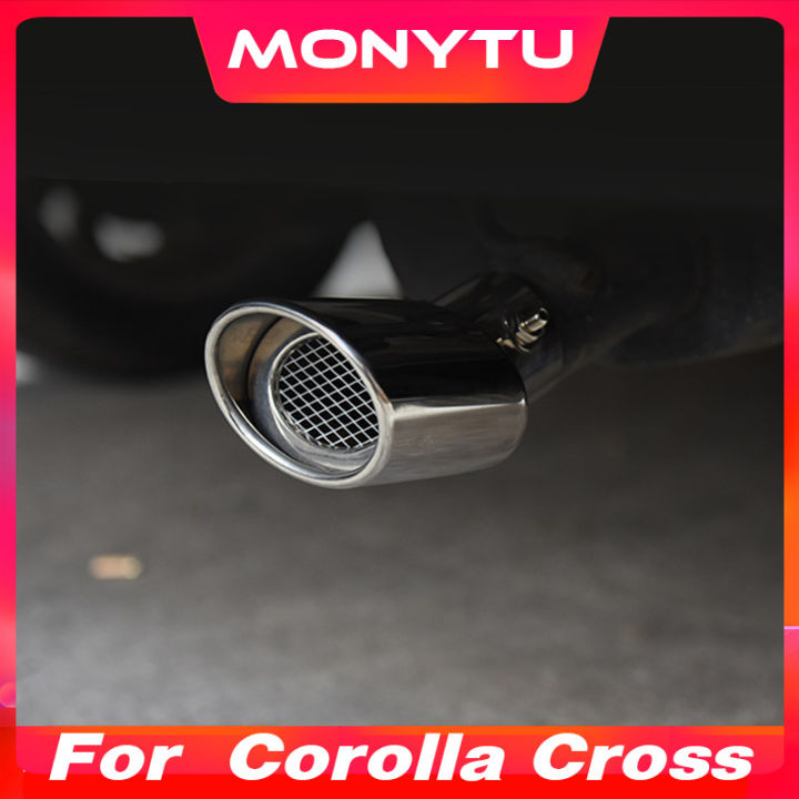 อุปกรณ์แต่งภายนอกสำหรับ Toyota Corolla Cross 2021 2022 2023 2024ปลายท่อไอเสียปิดลำคอท้ายท่อไอเสีย