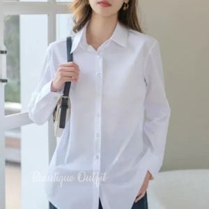Kemeja Atasan Wanita Baju Kemeja Lengan Panjang Wanita Kemeja Kerja Kemeja kasual Santai