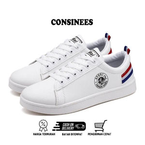 CONSINEES Sepatu Pria Putih KUMKUMAI Murah Keren Terbaru Sneakers Casual Import