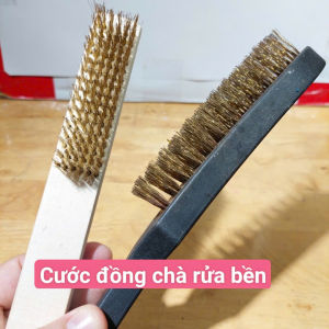 Bộ 2 bàn chải sắt có cán y hình chà rong rêu  chà sàn đánh rỉ sét cước sắt loại đánh xoong nồi sáng bóng làm sạch các vết bẩn rỉ sét- Cửa Hàng  Nam