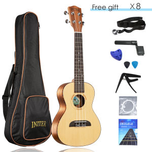 INITER Ukulele 23/26 Inch guitar ukelele High Quality Concert/tenor Stock European spruce ukelele Small Hawaii Guitar beginner&accessorie gift
