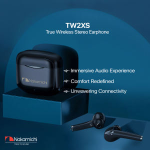 Nakamichi TW2XS TWS True Wireless Stereo Earphones Bluetooth V5.3 Noise Cancellation Touch Control Gaming Audio