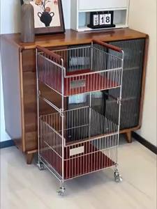 FFBH 2-Tier Removable Metal Storage Cart Rolling Laundry Basket with Handle Kitchen Bathroom Organizer Trolley Home Organization Gift P9M4Y