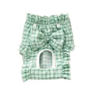 FMSRZX Có thể điều chỉnh Quần sinh lý chó kẻ sọc Tái sử dụng Có nơ Quần vệ sinh cho chó Quần có dây nơ cho chó Thoáng khí Quần an toàn cho chó Bốn mùa