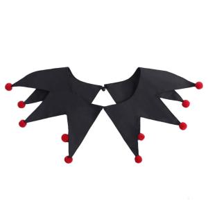 Christmas Clown Decorative Collar with Pointed Design Jester Neckwear for Evening Parties and Cosplay Event Gathering