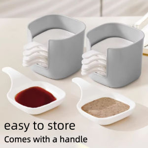 6PCS Sauce Serving Set Flavor Dish Serving Tray Hot Pot Seasoning Dipping Sauce Bowls Table Supplies Table Supplies Oil and Vinegar Dish Box Seasoning Dipping Dish Hot Pot Plate Kitchenware