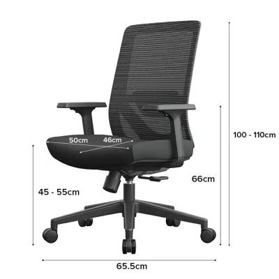 ONES Elena Office Chair With Castors Computer Study Gaming Ergonomic with mesh backrest headrest adjustable armrests and wheels