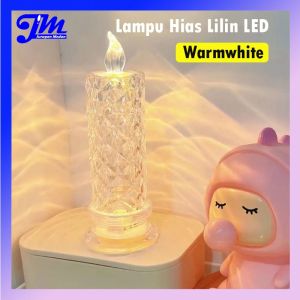 Lilin Led Candles Lilin Mini Elektrik Lampu Tidur Lilin LED Light Candle Electronic Lamp With Base Transparent Party Home Decor