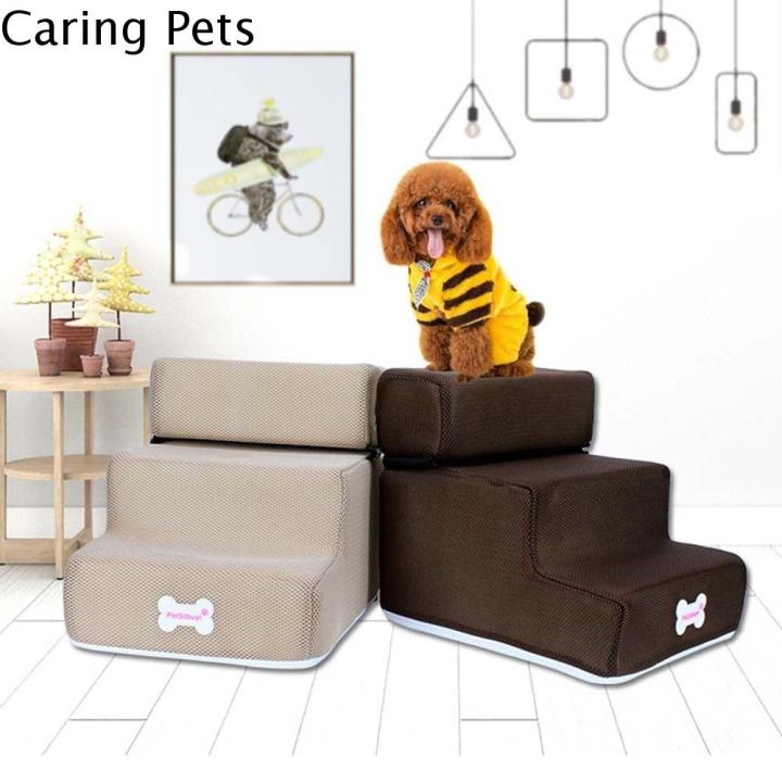 CARING PETS Removable 2/3 Steps Stairs Climbing Dog Ramp Stairs Puppy