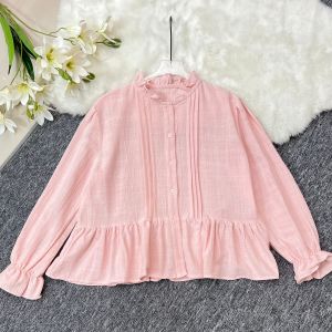 Blouse Ruffle Wanita Fitted / Atasan Polos Cewek Korean
