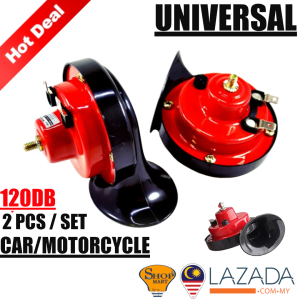 2PCS Car BM Horn 120db Snail Horn Bunyi Kuat Hon Kereta Car Horns Car Accessories Spare Part Replacement Aksesori Kereta Hon Siput Kereta