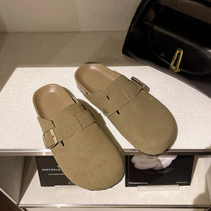 [Free Shipping] WomenS New Spring-Summer Thick-Soled Closed-Toe Slip-On Mules
