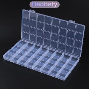 Heabety กล่องพลาสติกใส32ช่องใส่เครื่องประดับต่างหูลูกปัดที่ใส่สกรูกล่องเก็บของ