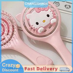 【Heabety】 Portable Sanrio Hello Kitty Comb Fluffy Hollow Out Handheld Hair Brush Pink Hair Massage Makeup Styling Tools