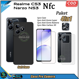 Paket 4in1 Case Realme C53Realme C51 Softcase Slim Black Protect Casing