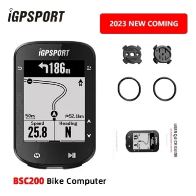 IGPSPORT BSC200 Bike Computer Blue ANT 2.5 Inch Bicycle Speedometer Waterproof Wireless Supprot Heart Rate Cadance Power Bike Stopwatch Computer Display Electronic Derailleur