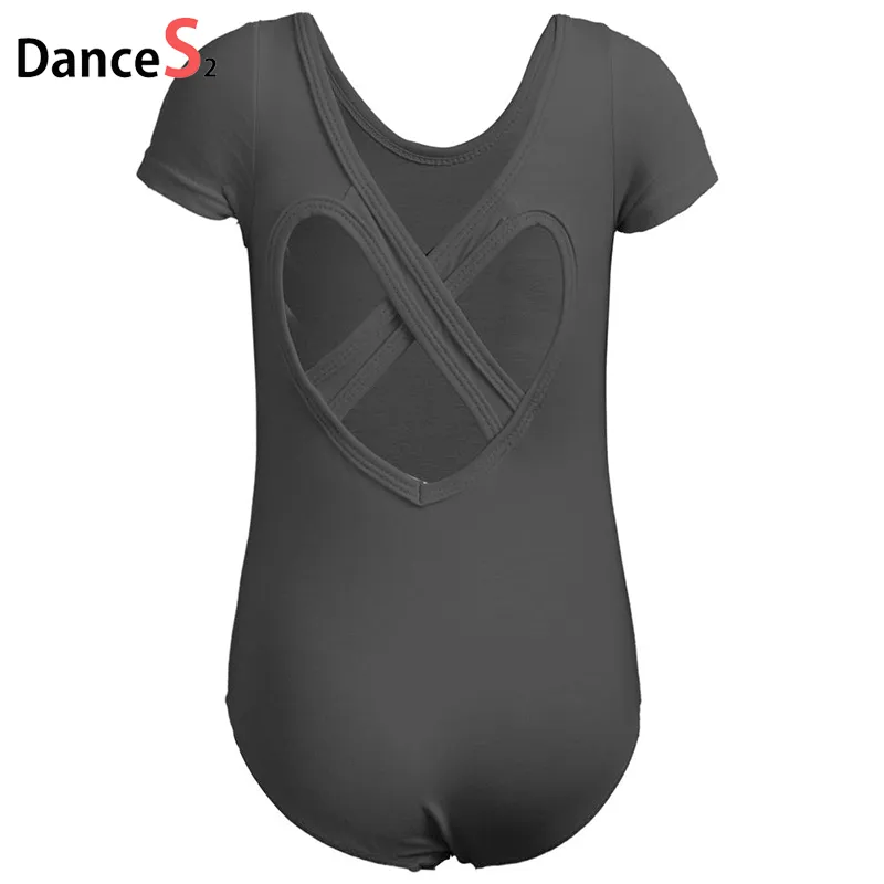 Children's ballet dance dress short-sleeved training dress two-piece  physical examination performance costume