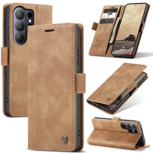 Business Cards Solt Magnet Wallet Leather Case For Samsung S26 Ultra S25 Plus S24 S23 A36 A56 A17 A07 Book Funda Stand Bag Cover