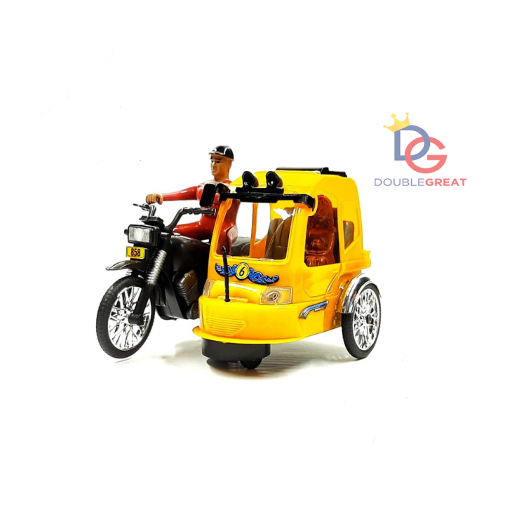 BECAK MOTOR BETOR MINIATUR ORIGINAL PRODUK INDONESIA BISA JALAN ADA MUSIK