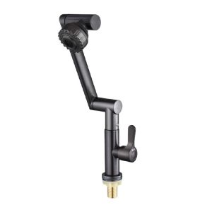 Stainless Steel Kitchen Faucet 1080° Rotating Single Cold Sink Wall Mount Faucet