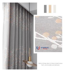 KURTINA 140*220CM Backdrop Curtain Fabric Blackout Physical Curtains for Bedroom Double-sided Jacquard Chenille Curtain Cloth Drape A-2037