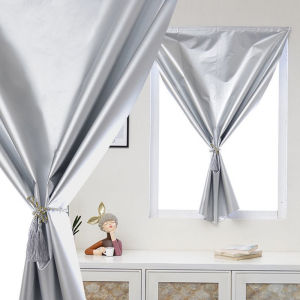 【In stock】No-punch curtains sun protection heat insulation velcro blackout cloth factory dormitory bedroom floating curtains for home use