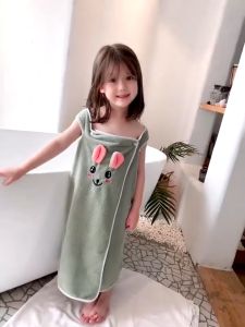 Bathrobe Super Soft Bath Towel for Kids Bath Robe Set Cartoon Pattern Cute Bath Robe for Kids Girls