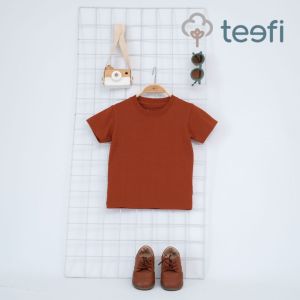 Teefi Basic T-shirt Kaos Polos Anak Katun Laki laki dan perempuan