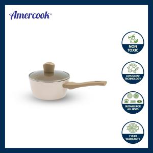 Amercook Luna 18cm Stone-Coated Non-Stick Saucepan – Induction Ready Toxin-Free All-Stove Compatible