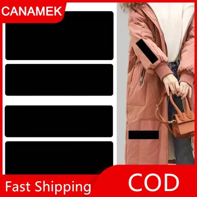 【CANAMEK】 1 Bộ miếng dán không ủi miếng vá xuống áo khoác miếng vá tự dính màu đen thông dụng sửa chữa có thể giặt được Vải May Vá tự làm