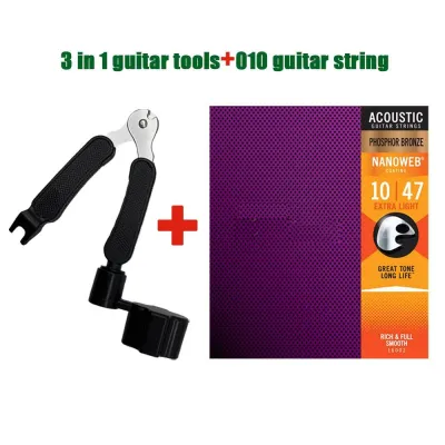 New Elixir Acoustic Guitar Strings Anti-Rust Coating Phosphor Bronze Nanoweb 010/011 Guitar Strings Acoustic 1Set