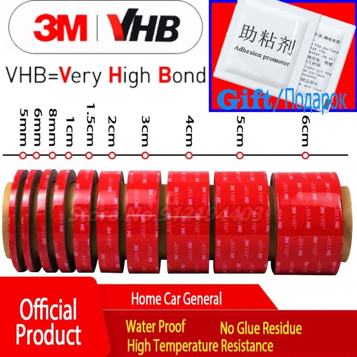 3M VHB Acrylic Foam 0.8MM Thick High Temperature Double Sided Tapes ...