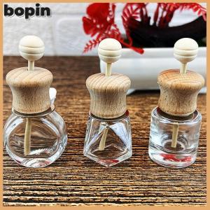 Bopin น้ำหอมคลิปน้ำหอมปรับอากาศสำหรับรถยนต์ขวดแก้วเปล่าสำหรับตกแต่งขวดแก้วอโรมาเทอราพี