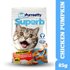 85g Pureetty Superb Organic Wet Food Pouch All Stages Adult Kitten Cat Cats Wet Food Pet Essentials